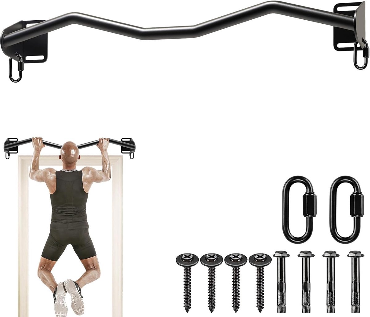 Verstelbare Wandbevestigde Pull Up Bar voor Thuisgym, Krachttraining en Fitness