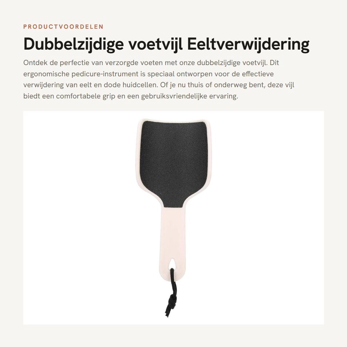Inovra- Voetvijl Dubbelzijdig - Eeltverwijderaar - Ergonomisch Design - Herbruikbaar - Duurzaam - Comfortabel in Gebruik - Pedicure