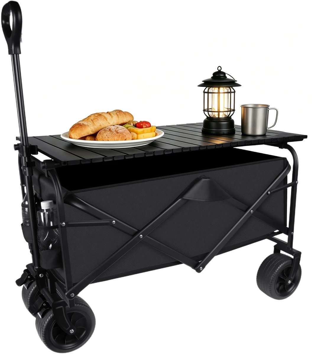 Inovra - Dailygoods Veelzijdige winkelwagen Strandwagen met robuuste 7 inch brede grote wielen voor op het strand Verstelbare han