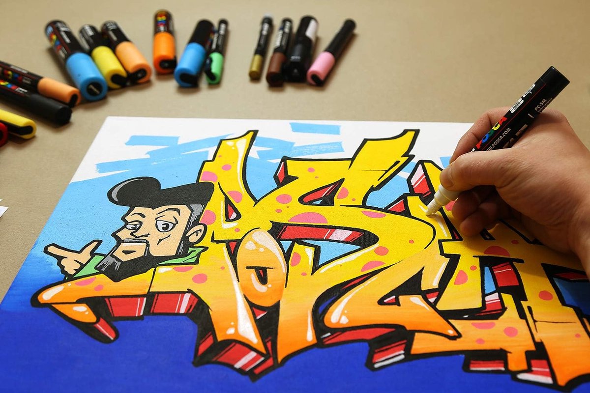 Thijox - POSCA Marker Lavendel Paars - Ronde Punt 1,8-2,5 mm - Perfect voor Creatief Schrijven, Tekenen, Kunstprojecten en DIY - 1 Stuk