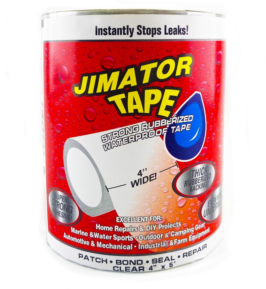Duurzame Waterdichte Reparatietape voor Lekken, 10cm x 1.5m, Ideaal voor Daken, Motorhomes en Bootreparaties