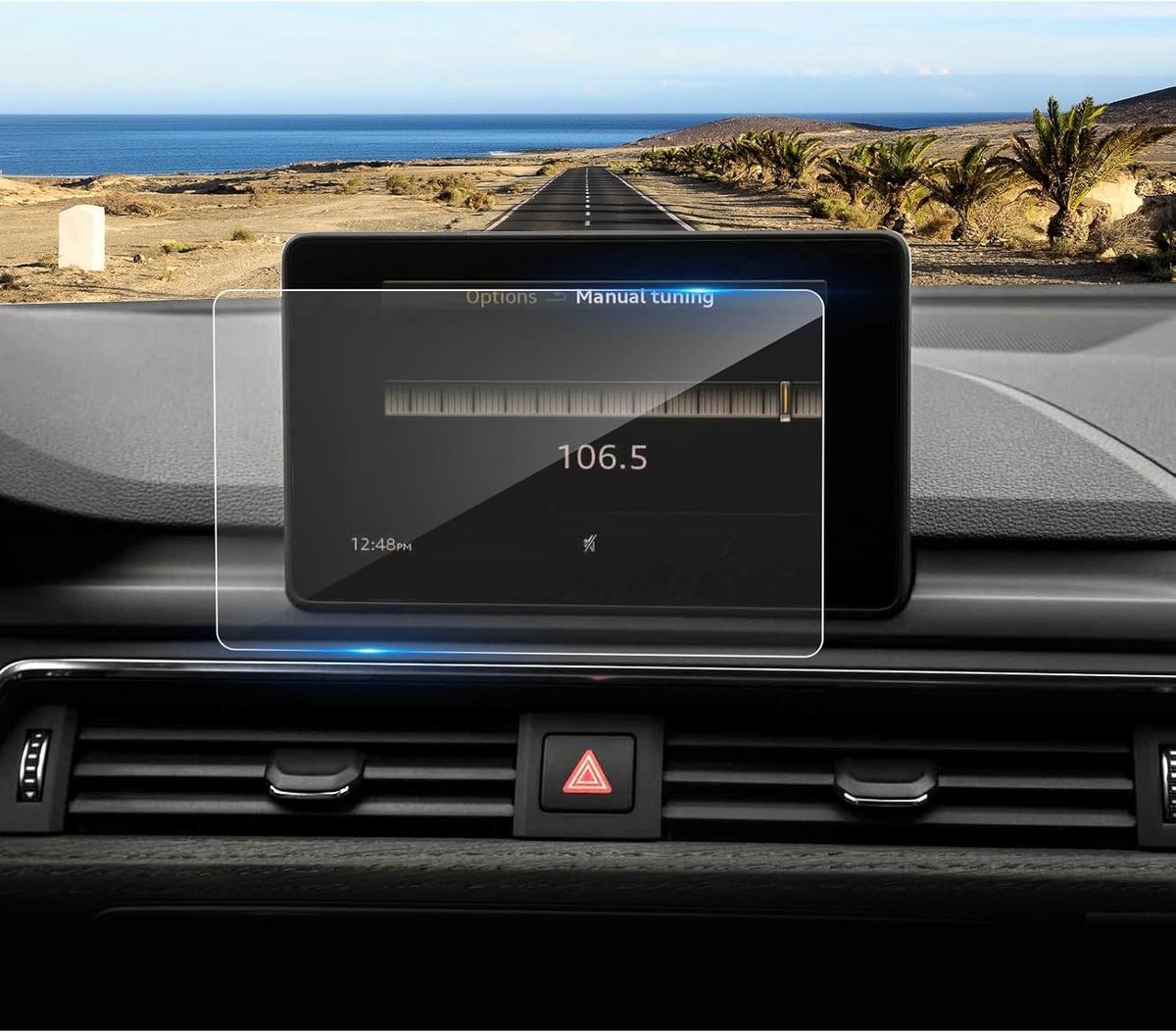 Navigatiescherm Beschermfolie voor Audi A4 A5 Q5 2016-2020, 9H Krasbestendige Tempered Glass Bescherming voor GPS Scherm (7 Inch)