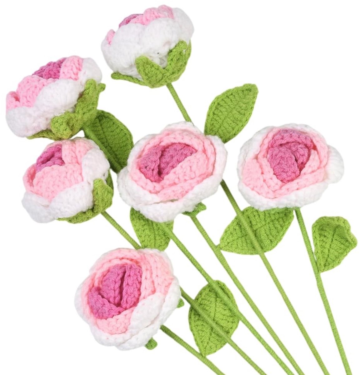 Inovra - Gehaakte Rozen Bloemen in Bulk voor DIY Decoratie
