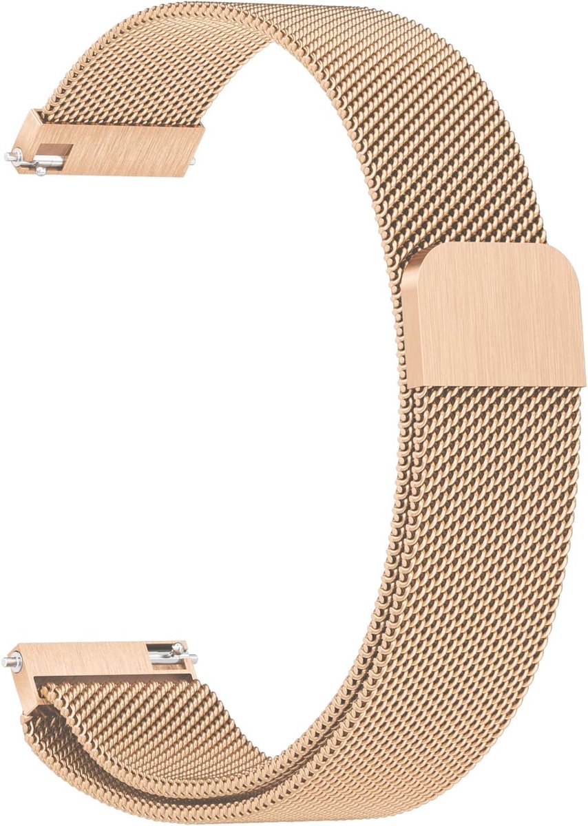 Thijox - Roestvrijstalen Mesh Horlogeband 22 mm 20 mm 19 mm 18 mm - Metalen Vervangende Armband met Magneetsluiting voor Smartwatch - Snelsluiting Hor