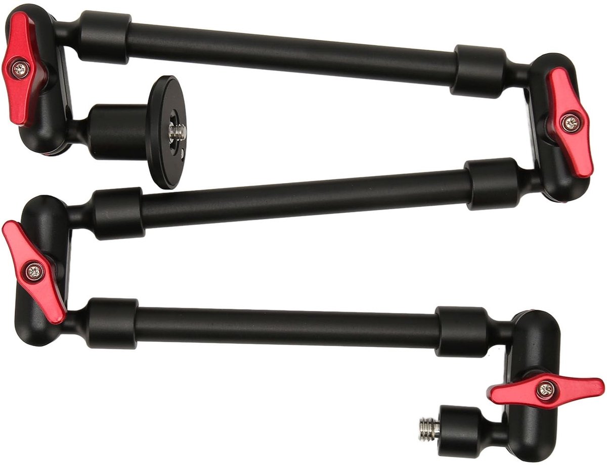 Dailygoods - 31 Inch Verstelbare Scharnierarm - 360 Graden Draaibaar - Antislip Rubberen Kussentjes - Hoogtebereik 20-80 Cm - Geschikt voor DSLR-camer...
