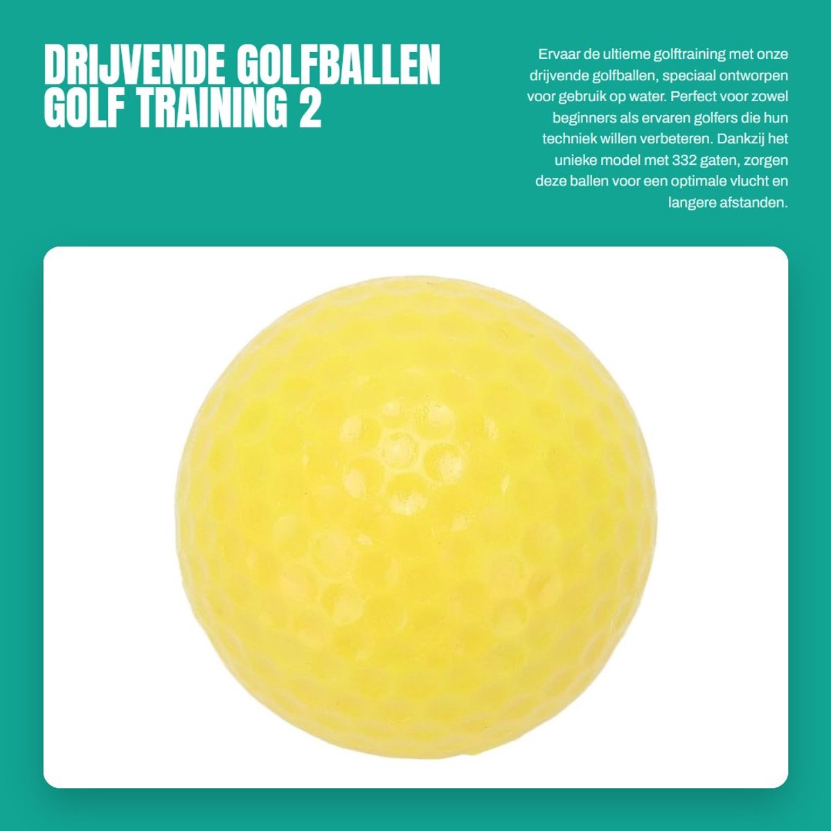 Dailygoods- Golfballen Drijvend 2 Lagen - Golf Praktijk Ballen - Waterbestendig - Oefenballen - Lange Afstand - Schokbestendig - Oefengolfballen