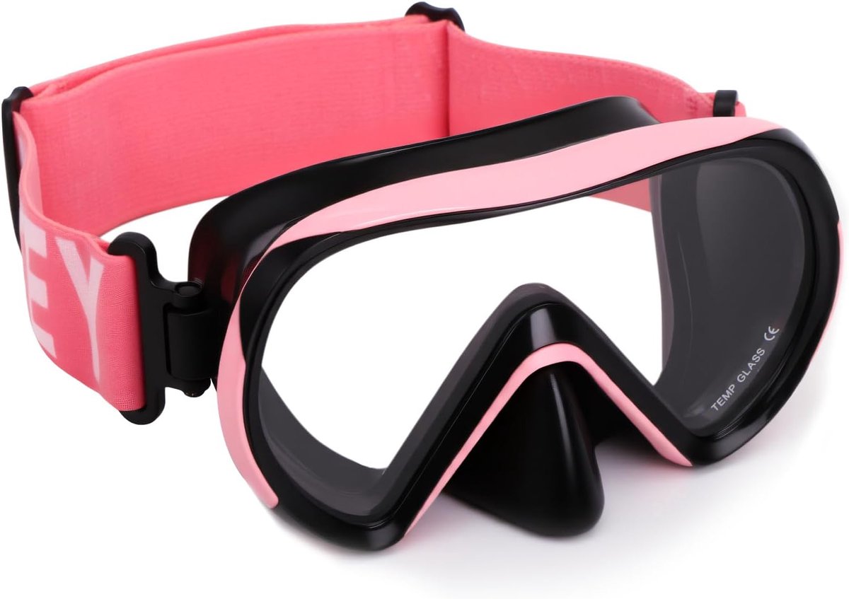 Thijox - Duikbril Kinderen met Stoffen Band - Anti-lek Snorkelmasker 180° Panorama HD - Anti-condens en Elastische Band voor 4-16 jaar - Zwembad en St