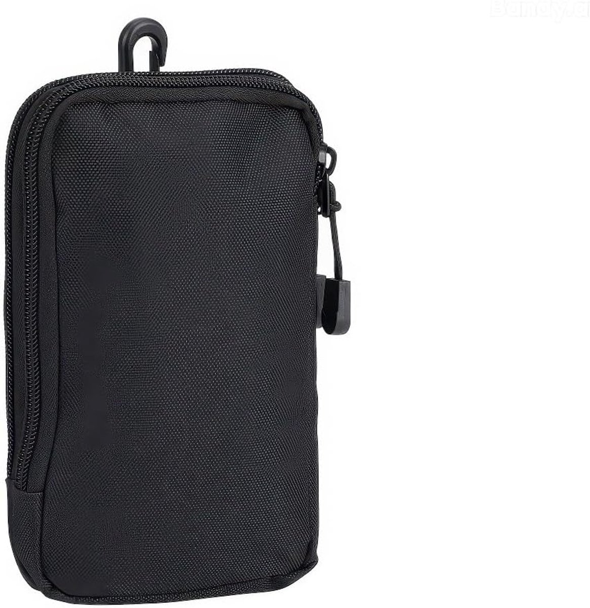 Thijox - Rugzak, Heuptas, Telefoontas, Riemtas met Ritssluiting - Goudroede/Zwart - Voor Reizen, Wandelen, Hardlopen, Fietsen, Outdoor - 19 x 12 cm
