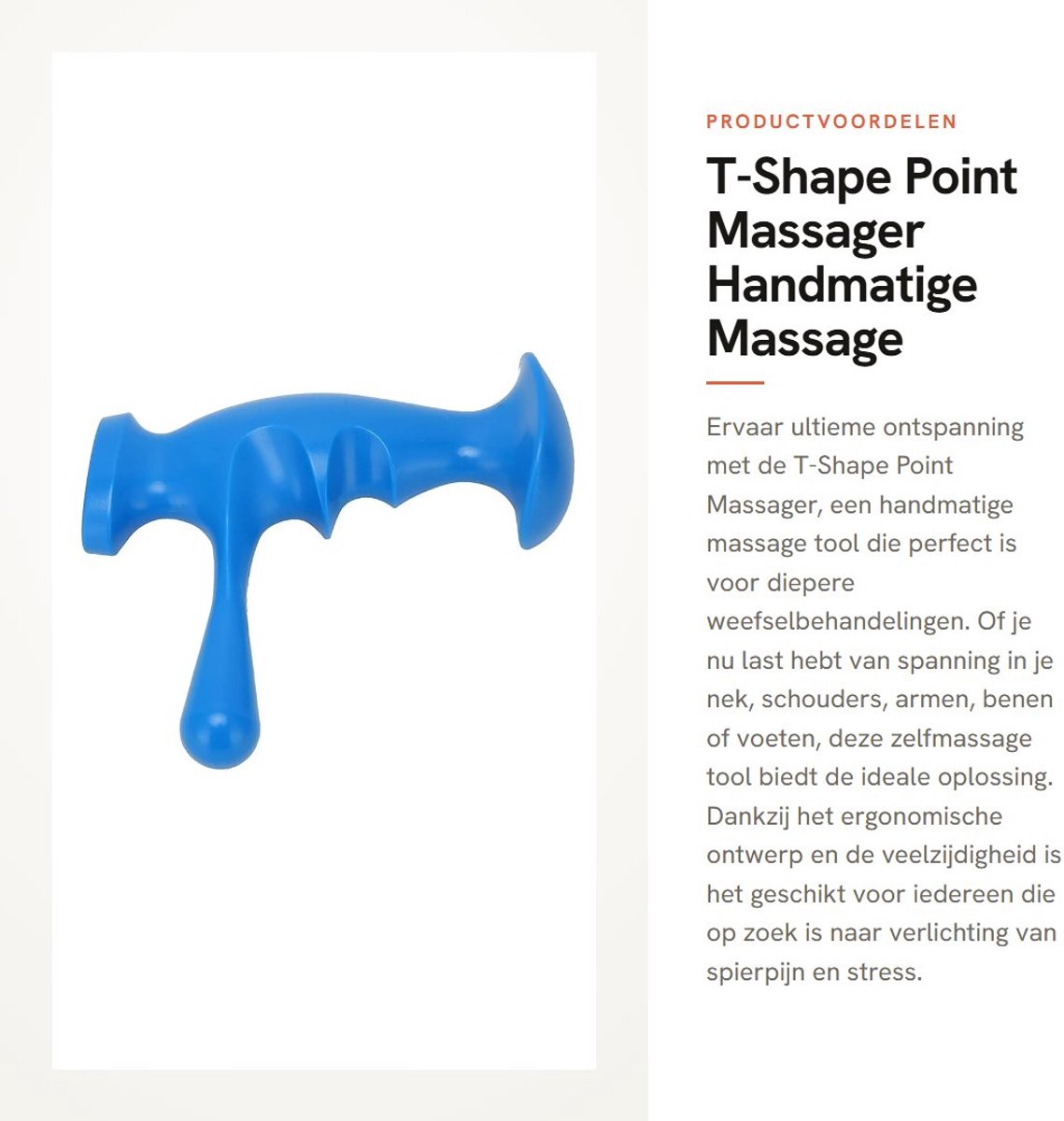 Dailygoods- Massage Tool - Handmatige Massage Tool - Diepe Weefsel Massage - Zelfmassage Tools - Ontspanning - Gehumaniseerd Design - Massager