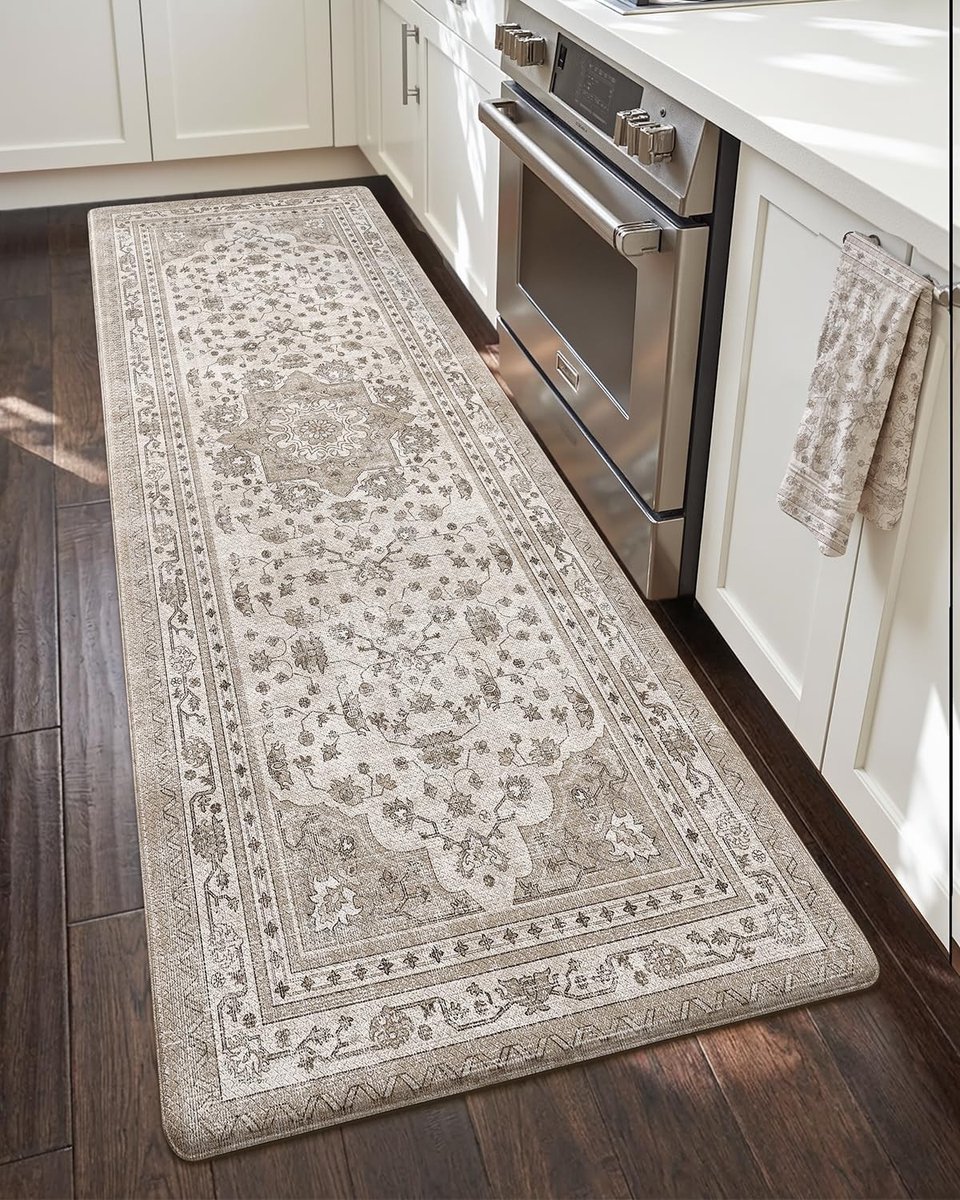 Antislip Keukenmat 60x150cm - Waterdichte en Vlekbestendige Boho Loper voor Onder de Wasba