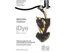 iDye Textielverf Bruin - Kledingverf - Stoffenverf - Voor Katoen Zijde Linnen en Rayon - 14 gram