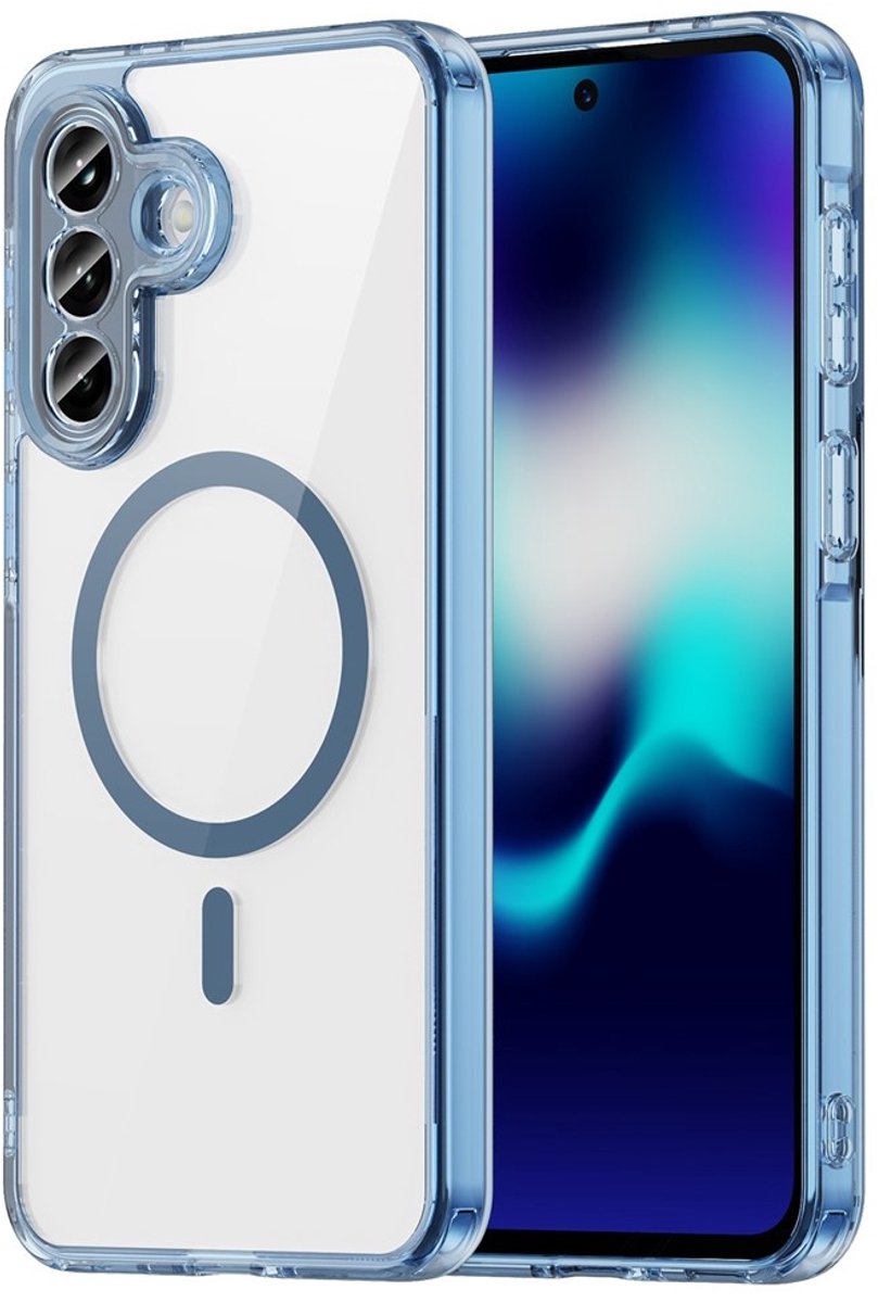 Coverup Hoesje - Geschikt voor Samsung Galaxy A37 Hoesje - Coverup Clear TPU Back Cover - MagSafe Compatible - Blauw