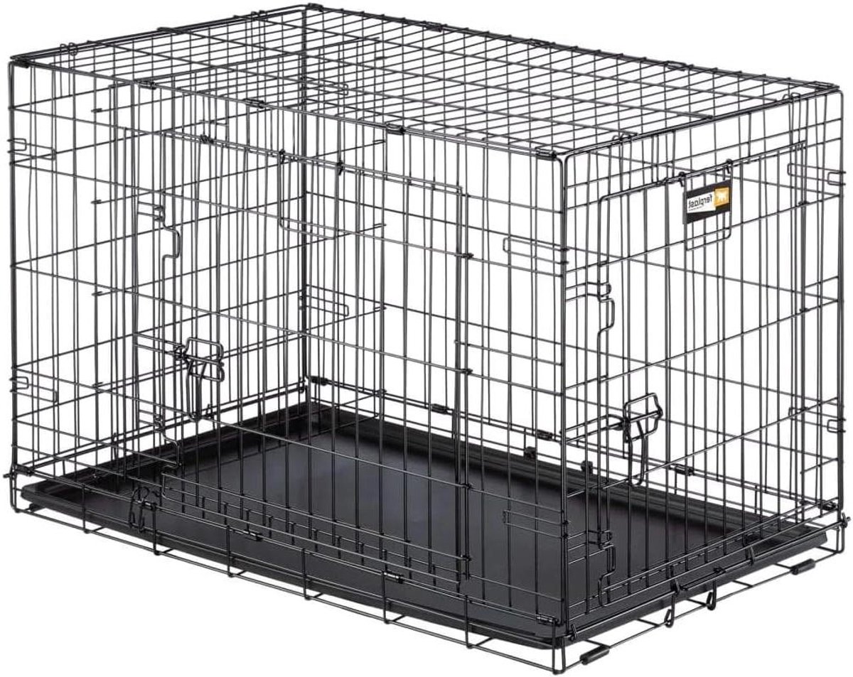 Hondentransportbox - Puppyren - Veilig Vervoer - Opvouwbaar Ontwerp - 93x58x63 cm - Zwart