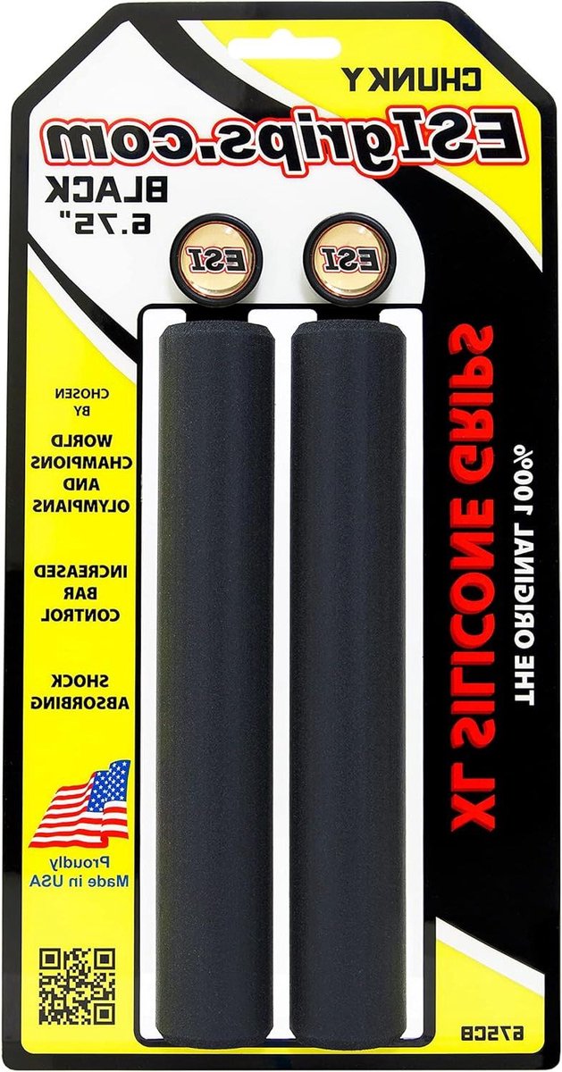 XL Fietshandvatten - Chunky Grips - Comfortabel Fietsen - Langere Siliconen Handvatten - 9 inch Lengte - Zwart