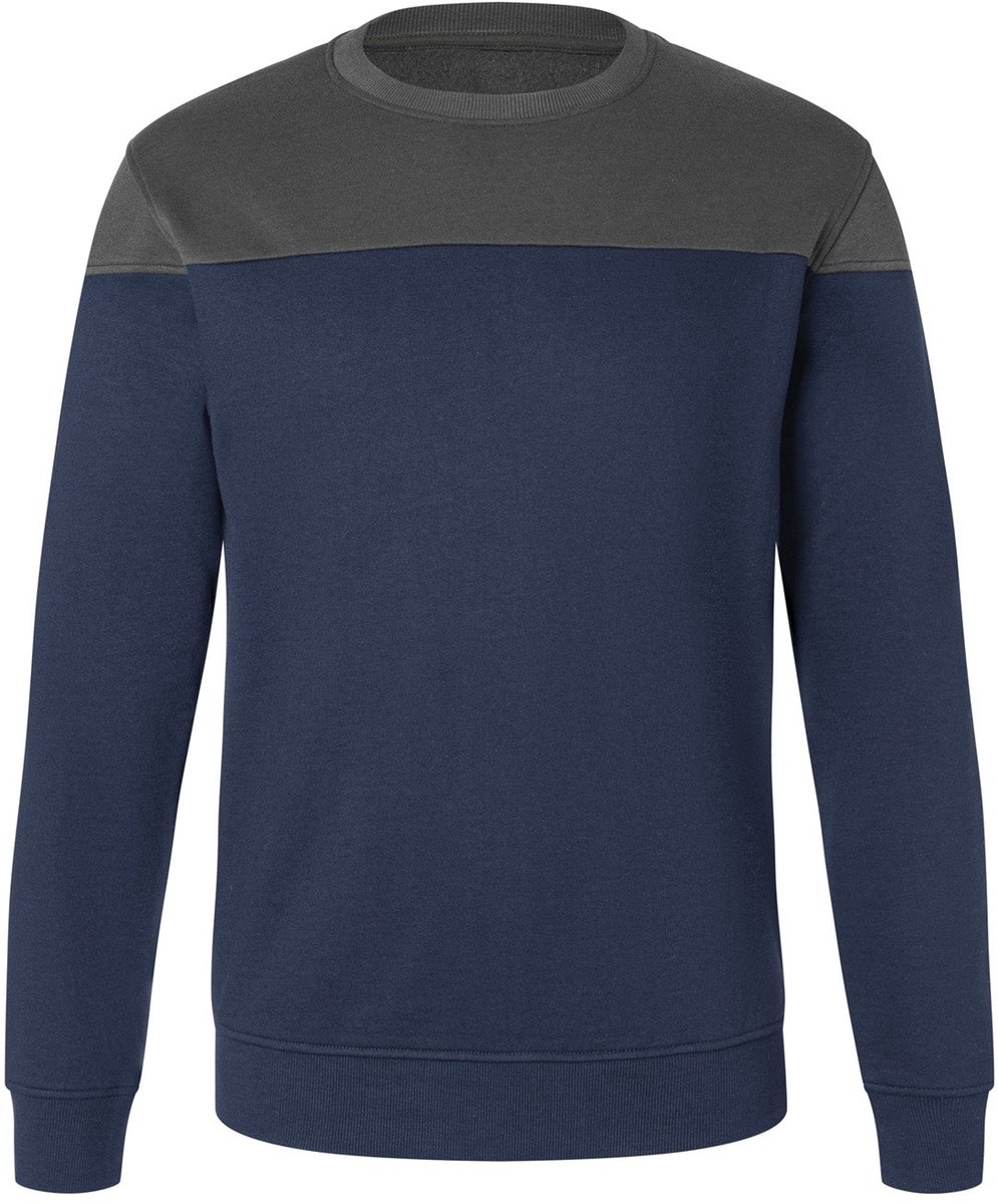KÜBLER 52226406 Sweatshirt Werktrui HEREN Veiligheidstrui Donkerblauw Donkergrijs - Krasvrij - 50% Katoen 50% Polyester