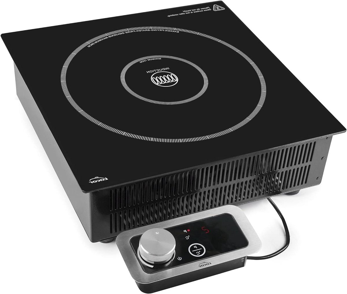 Inductiekookplaat - Draagbaar fornuis - Snel koken - IPX3 spatwaterdicht - Ø 12-28 cm - Zwart
