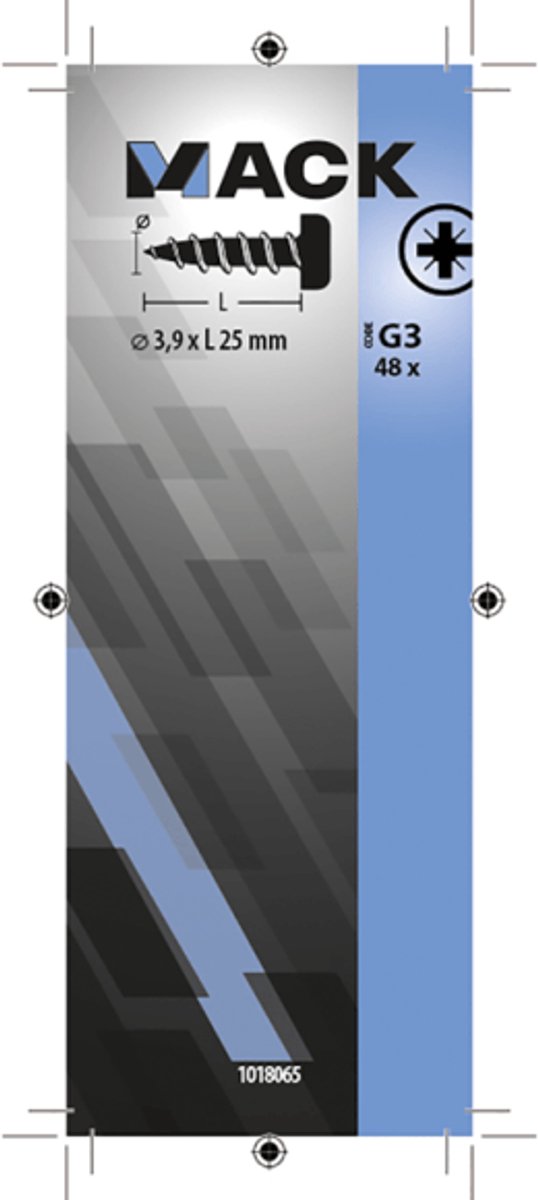 Mack Zelftappende Schroef 48 stuks 3,9 x 25 mm