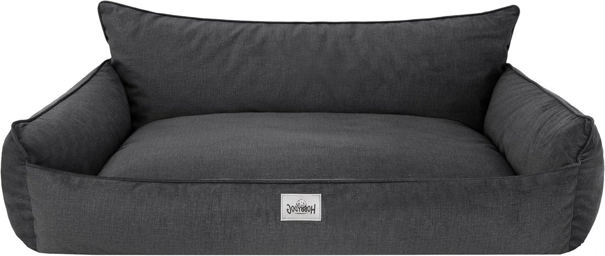 Hondenbed - Hondenkussen mand - Comfortabel rusten - Afneembare wasbare hoes - 64 x 49 cm - Grafiet