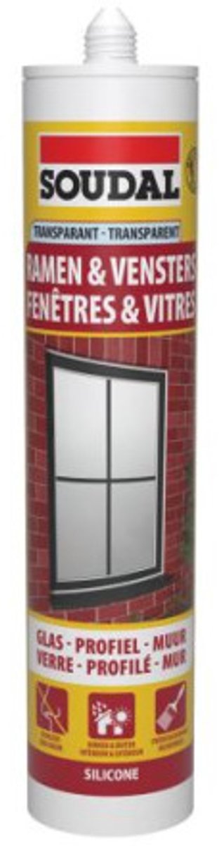 Soudal Sil.Ramen & Venster Oversch.Transp 290ml