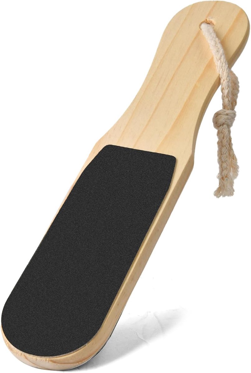 Thijox - Professionele Voetvijl voor Dode Huid, Dubbelzijdige Rasp voor Eelt en Gebarsten Hielen, Antislip Houten Handvat, Ideaal voor Thuisgebruik en