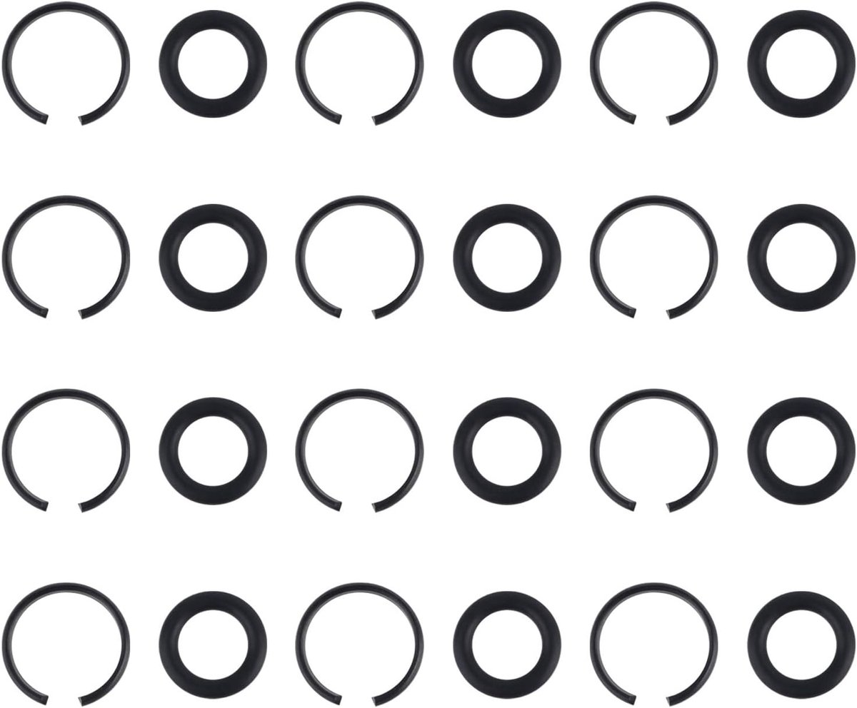 12 Sets 1/2" Impact Retainer Ringen, Duurzame Vervangingsonderdelen voor Elektrische en Pneumatische Slagschroevendraaiers met O-Ringen en Frictieringen