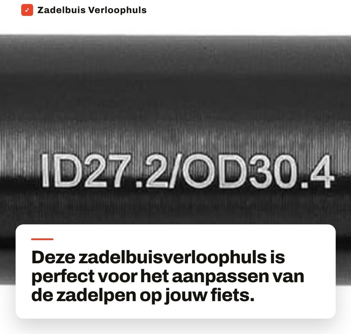 Dailygoods- Zadelbuisverkleiner 27,2-30,4 mm - Zadelpen - Zadelpenklem - Antislip - Duurzaam - Eenvoudig te installeren