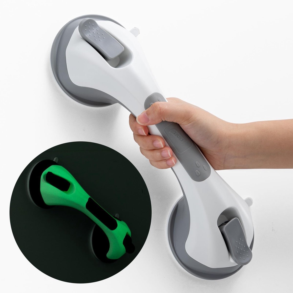 Dailygoods- Douchehandgreep 31 cm - Antislip Zuignap - Veiligheidsgreep voor Senioren - Max. Draagvermogen 110 kg - Eenvoudig te Installeren - Geschikt voor Gladde Wanden - Badhandgreep