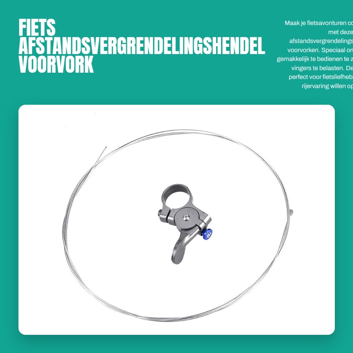 Dailygoods- Afstandsvergrendelingshendel - Lichtgewicht - Eenvoudige bediening - Voorvork - Fietsdeel - Vingers beschermen - Fietsvergrendeling