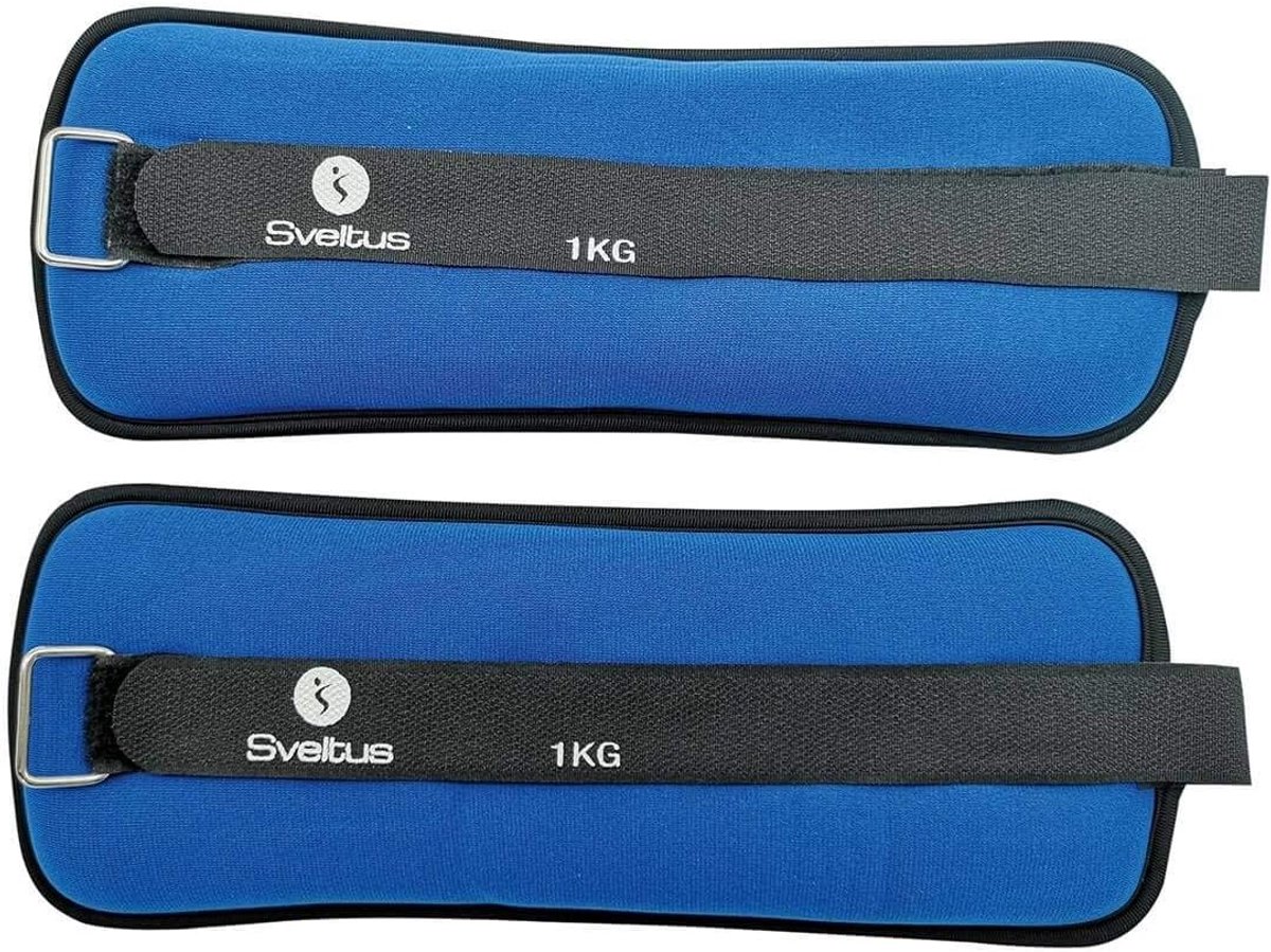 Thijox - Gewicht Handbandage 2 kg - Blauw - Ideaal voor Fitness, Krachttraining, Revalidatie, Versteviging, 2 Stuks - 1 kg Elke Handbandage - Duurzaam
