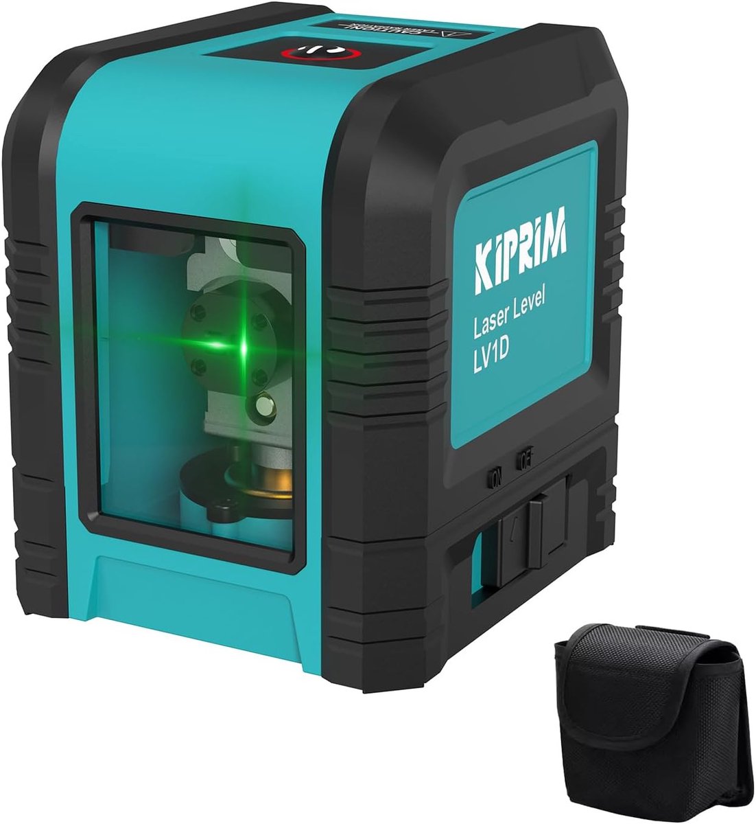 Thijox - Kruislijnlaser Waterpas Groene Zelfbalancerende Laserniveau IP54 Waterbescherming met 2 AA Batterijen & Opbergtas voor Precisiewerk in Huis e
