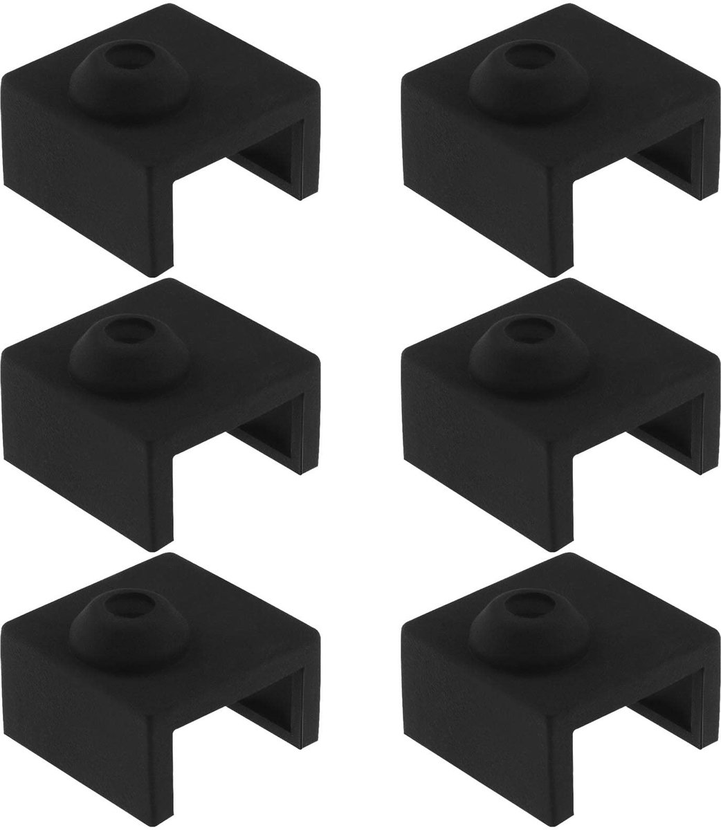 Dailygoods- Hotend Sok - 6 Stuks - Hittebestendig Siliconen - Compatibel met Creality Ender 3/5 - MK7/MK8/MK9 - Temperatuurstabilisatie - Siliconen Hoes