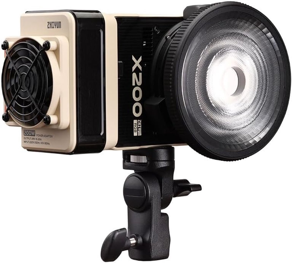 Thijox - ZHIYUN Molus X200 RGB LED-videolamp, 200W CCT 2500K-10000K, Bowens-houder, App-bediening, Ideaal voor Podiumverlichting en Fotografie