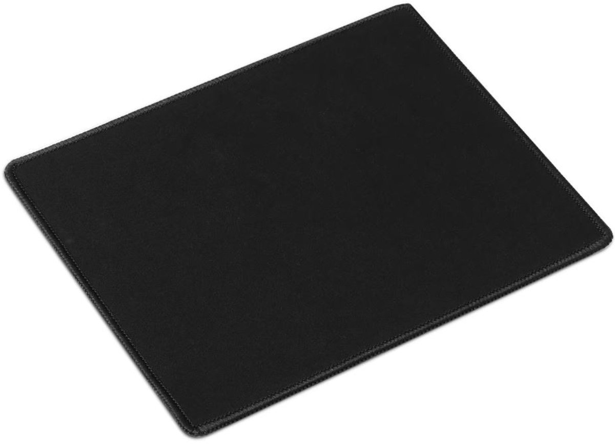 Muismat - Gaming accessoire - Bureau accessoire - Anti-slip - Mouse pad - Zonder logo - 25x20 cm - Zwart - Jonyx