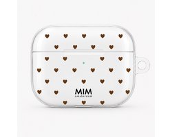 MIM Amsterdam - Valentine Chocolate - Geschikt voor AirPods Pro 3 - AirPod hoesje - Sterren print - Transparant hoesje met print - Shockproof- Cover voor AirPods - Trendy AirPod case