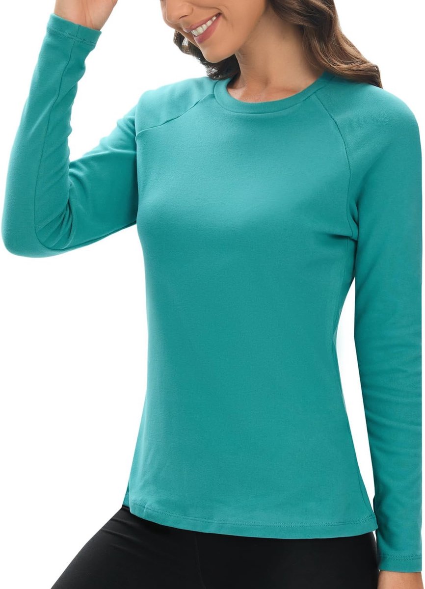 SPORTS Thermoshirt voor dames, lange mouwen, fleece, thermo-ondergoed, bovenstuk, onderhemd, functioneel shirt