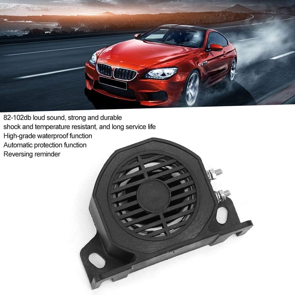 12V-80V 107dB Waterdicht zware back-up waarschuwingsalarm met super luide pieptoon voor vrachtwagen, bestelwagen, vrachtauto, vrachtwagen, zware voertuigen