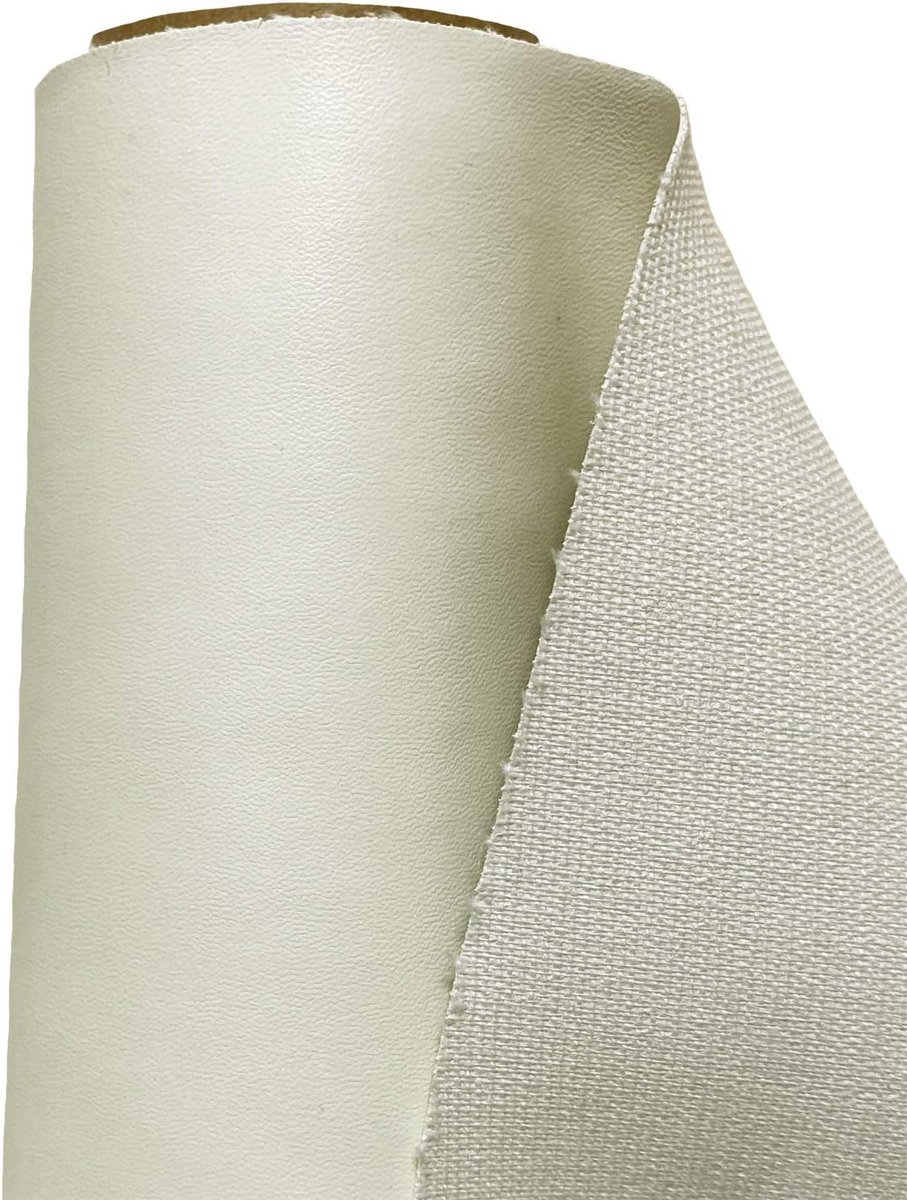 Stof, nepleer, vinyl, waterdicht, materiaal, voor kleding maken, bekleding, 5 meter, 500 x 140 cm, licht crème