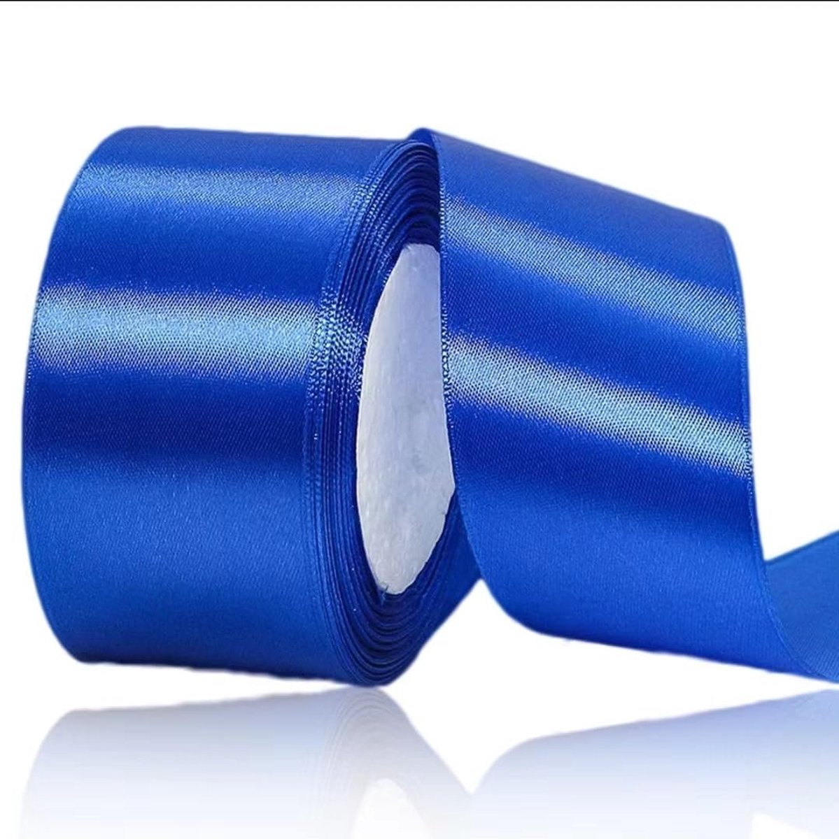 blauw, 50 mm breed, 23 meter satijnen linten, koningsblauw, stoffen lint, kunsthandwerk, bruiloftsdecoratie, Kerstmis, haarbogen, boeketten, verjaardag en geschenkverpakking