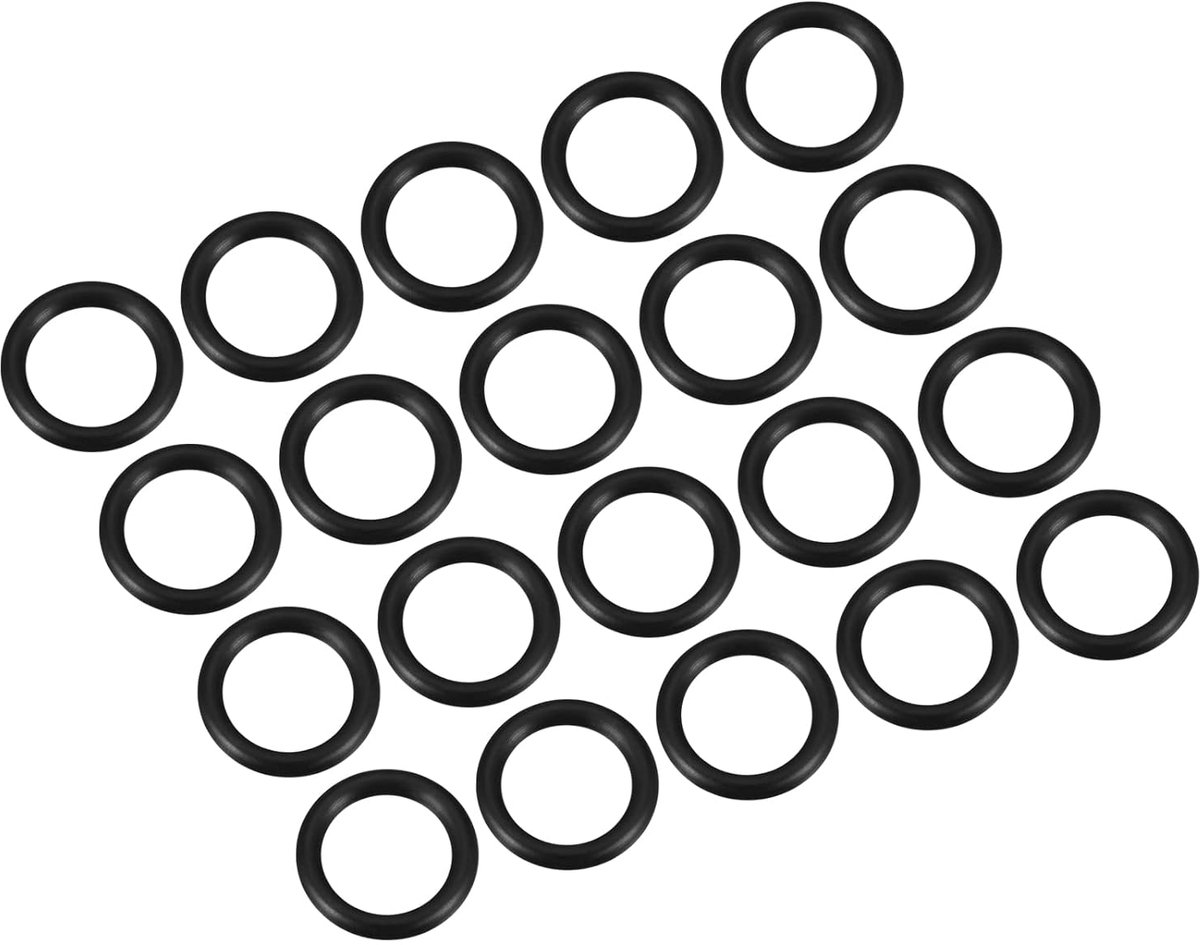 27 mm x 20 mm x 3,5 mm nitril-rubberen afdichtingen x 20 stuks ronde afdichting voor kraan loodgieterswerk reparatie afdichting verbinding [zwart]