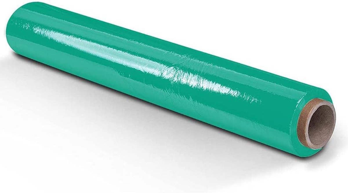 Folie, groen, om te verpakken, 50 cm x 200 m, lengte, elastische folie, handmatige verpakking, 1 stuk