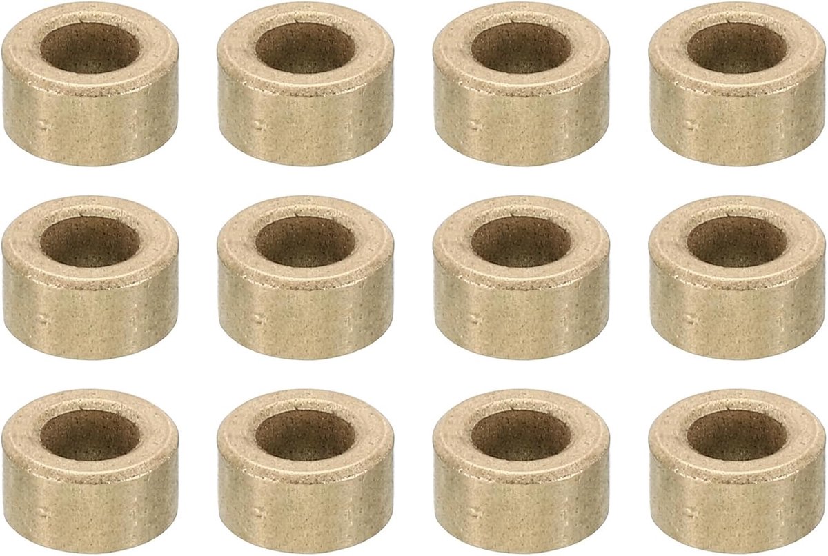 M5 messing afstandhouders, 12 stuks metalen afstandhouder messing 5 mm ID x 9 mm OD x 4 mm L messing afstandhouders schroef afstandhouder voor 1/5 inch of M5 schroef