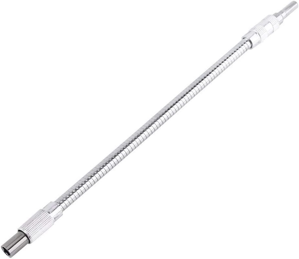 1/4"flexibele metalen extensie schroevendraaier booras houder link voor elektronische boor schroevendraaier (optioneel) (400mm)
