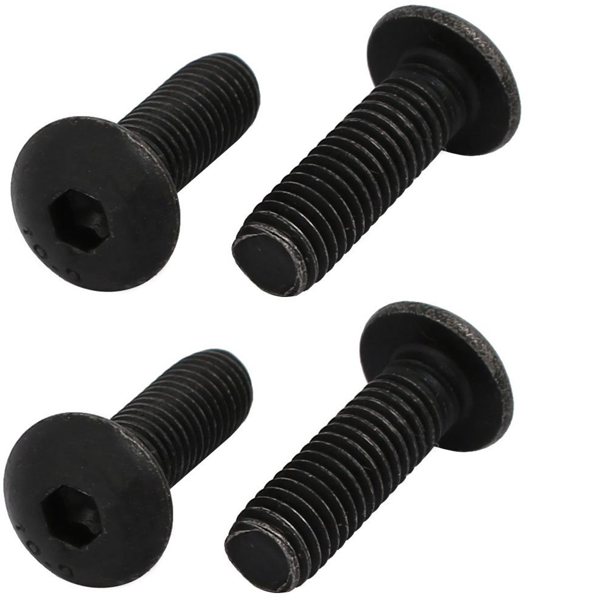 4 stks M5x16mm 10.9 Grade Hex Socket Reverse Linker Draad Schroef Bolt Zwart
