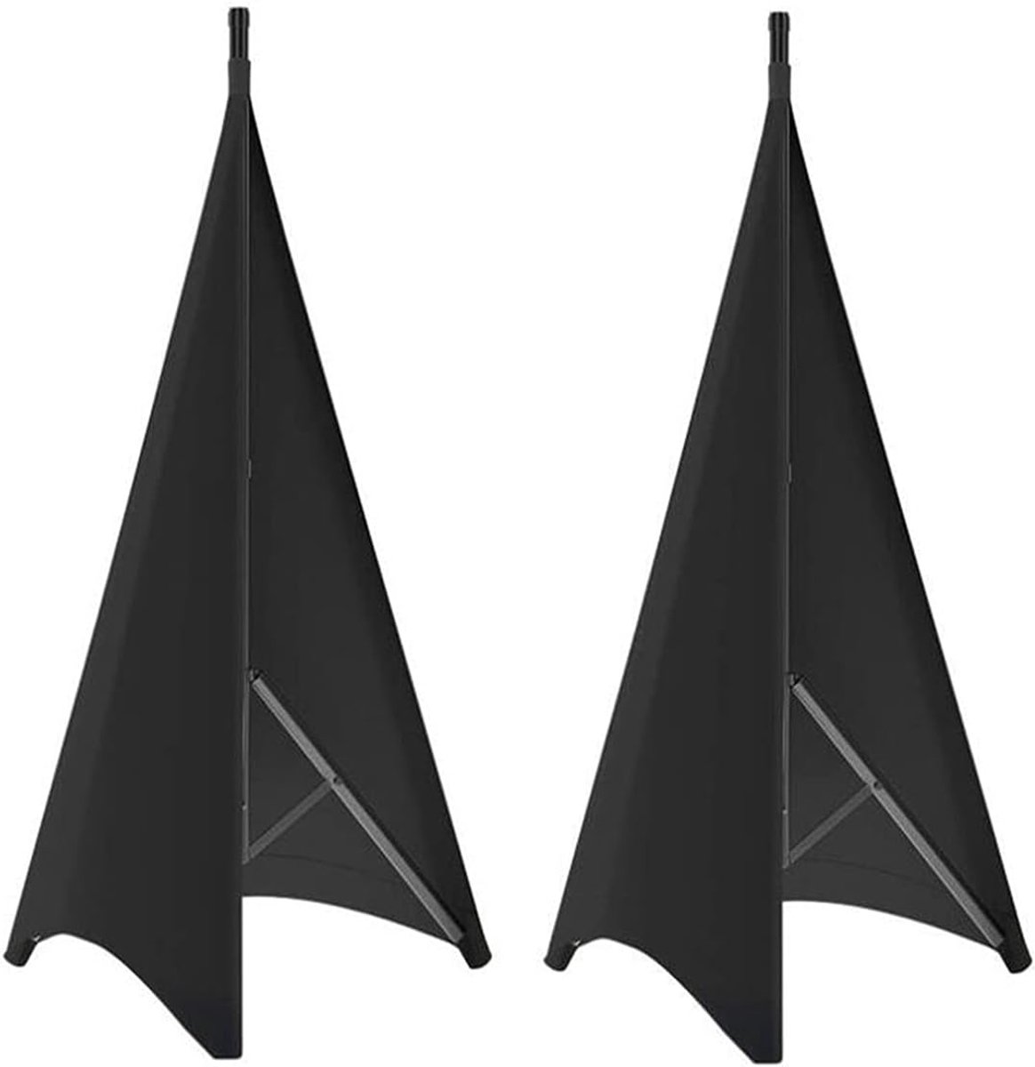 DJ-lichtluidspreker, staande rock, statief, afdekking met rekbaar polyester, 2 stuks