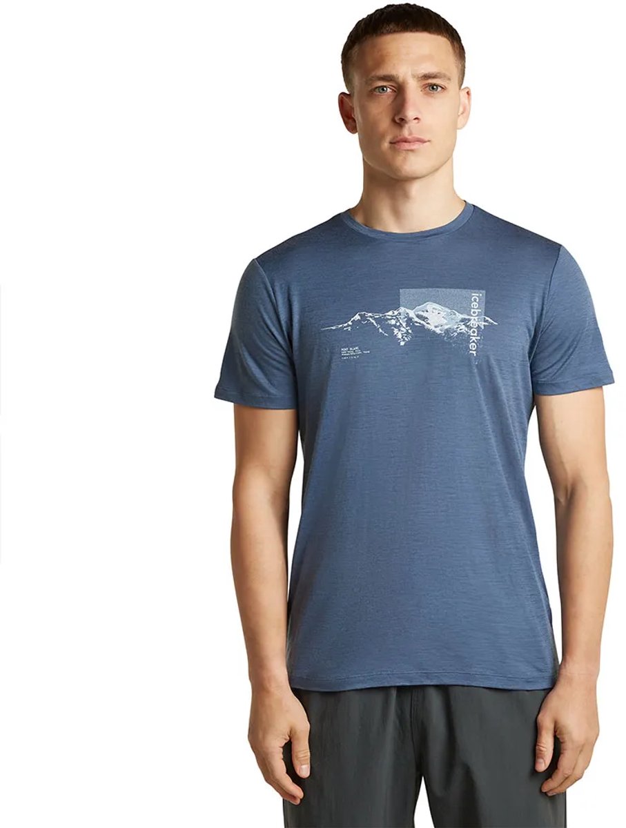 Icebreaker 150 Tech Lite Pure Altitude T-shirt Met Korte Mouwen Blauw XL Man
