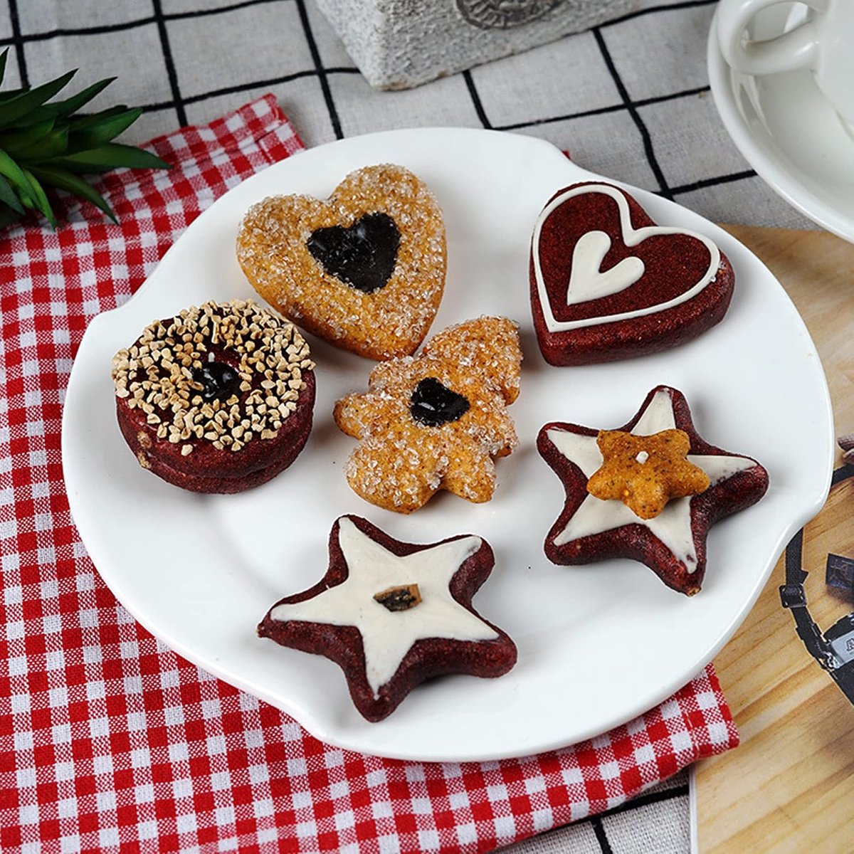 6pcs Realistisch Kunstmatig Voedsel Valse Koekjes Kunstmatige Desserts Kunstmatige Imitatie Koekjes Simulatie Realistisch Voedsel Voor Decoratie Fotografie Vertoningsmodel