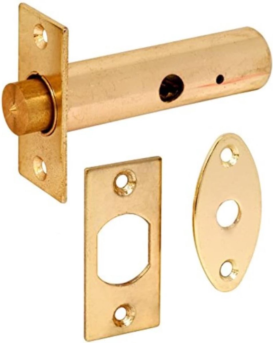 Hardware bh04747 63 mm messing deur rack Bolt - geel