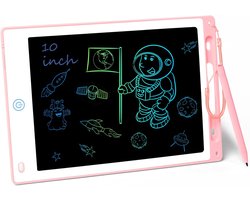 Lcd-schrijftablet, 10 Inch Heldere Kleurrijke Elektronische Tekentafel Grafische Tablets doodle pad met afsluitbare wisknop, schrijfbord voor kinderen, voor meisjes, jongens