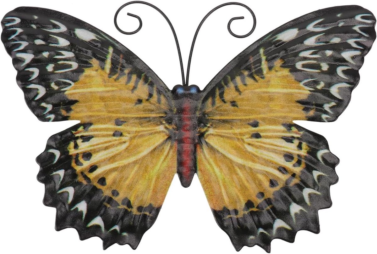 1 stuk smeedijzeren hanger vlinder tuinmuur wanddecoratie sculptuur ijzeren wandsculptuur metalen tafel wandplaat grote decoratie