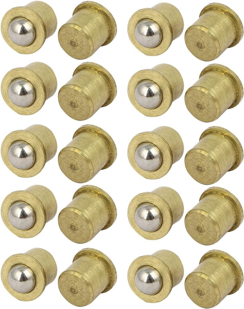 sourcing map 20 stuks huishoudelijke kabinet kast deur messing kogelsnapper catch 8mm Dmr. DE DE DE